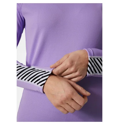 Термобелье женское Helly Hansen Lifa Active Stripe Crew Violet 49413-699