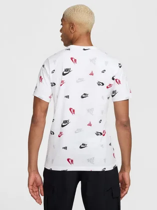 Футболка мужская Nike M Nsw Tee 12Mo Aop Sp25 White HJ0561-100