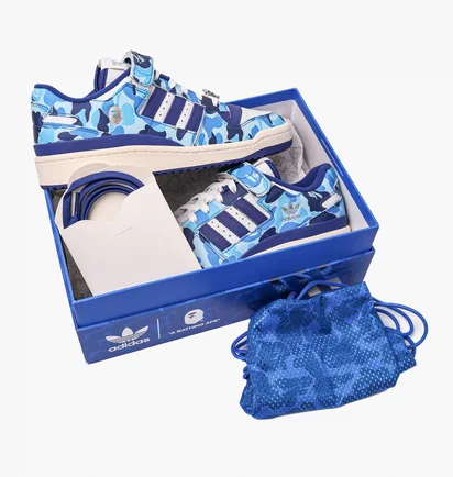 Кроссовки мужские Adidas Forum 84 Bape Low Light Blue ID4772