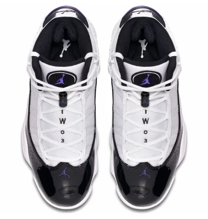 Кроссовки мужские Air Jordan 6 Rings White/Black 322992-104
