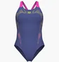 Купальник женский Arena Spider Web Swimsuit V Back Violet 007988-890