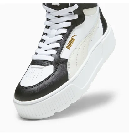 Ботинки детские Puma Karmen Rebelle Mid Jr White/Black 388729-08