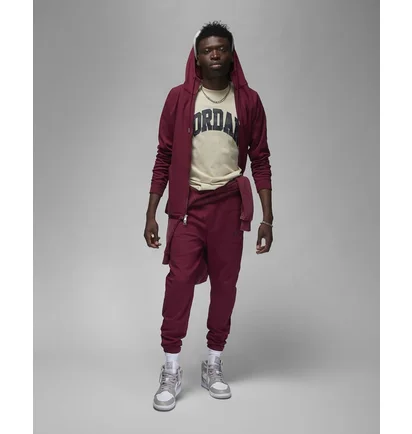 Толстовка чоловіча Air Jordan Essentials Full-Zip Hooded Warmup Jacket Bordo Dj0886-680