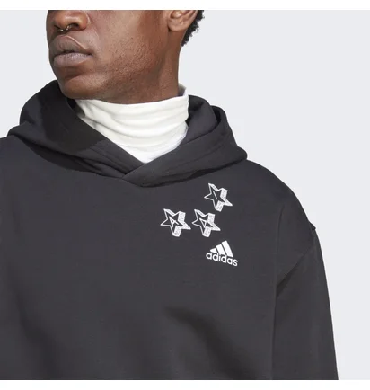 Худі чоловіче Adidas Scribble Fleece Black HY1287