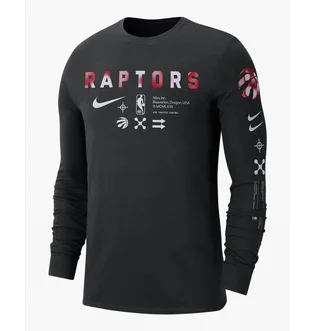 Лонгслів чоловічий Nike Toronto Raptors MenS Nba Long-Sleeve T-Shirt Black DZ0368-010
