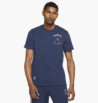 Футболка чоловіча Air Jordan Psg X Paris Saint-Germain Logo Blue DB6514-410
