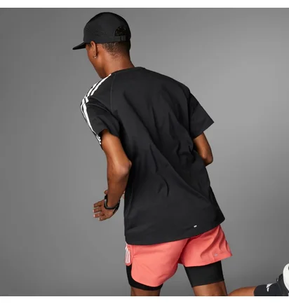 Футболка чоловіча Adidas Own The Run 3-Stripes Tee Black IQ3834