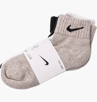Шкарпетки унісекс Nike Cushion Quarter Training (3 пари, утеплені) Black/Grey/White SX4926-901