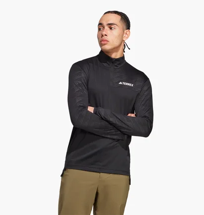 Лонгслив мужской Adidas Terrex Multi Half-Zip Long Sleeve Tee Black Ht9501