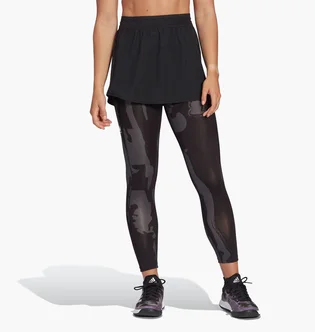 Штани жіночі Adidas Tennis New York 2-In-1 7/8 Tights Brown Ht3403