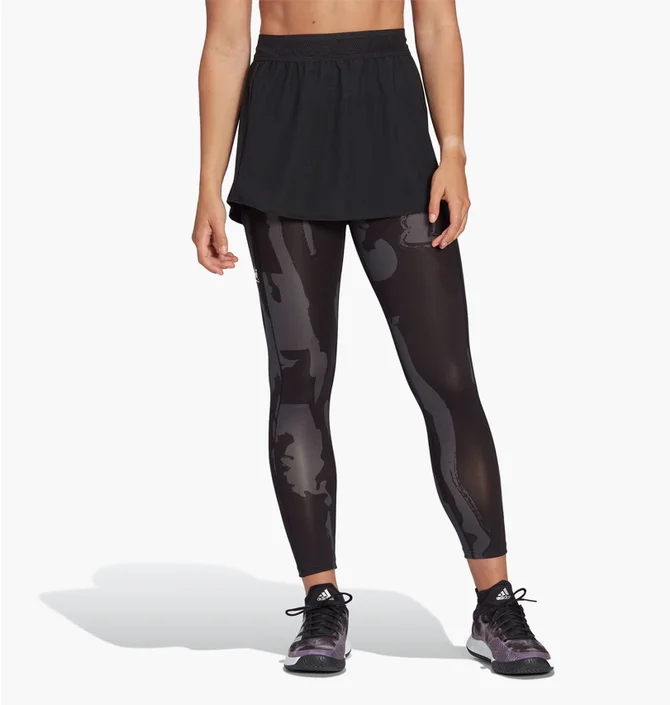 Штаны женские Adidas Tennis New York 2-In-1 7/8 Tights Brown Ht3403