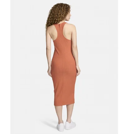 Платье женское Nike Sportswear Chill Rib Slim Sleeveless Midi Dress Orange FN3679-825