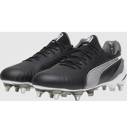 Бутсы унисекс Puma King Ultimate Mxsg Black/Grey 107866-01
