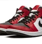 Кроссовки мужские Air Jordan 1 Mid Red/White 554724-069