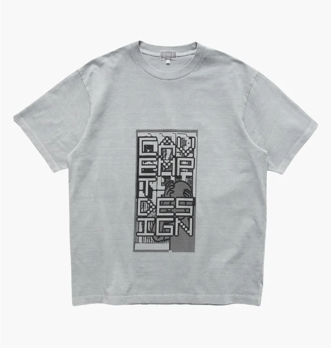 Футболка мужская Cav Empt Short Sleeve Mock Neck Grey CES27T08