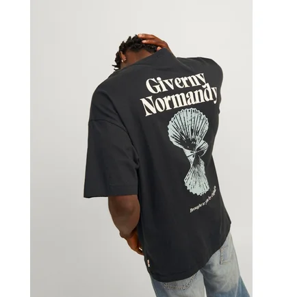 Футболка чоловіча Jack & Jones Jormilos Ss Sn Black 12256330-BLACK