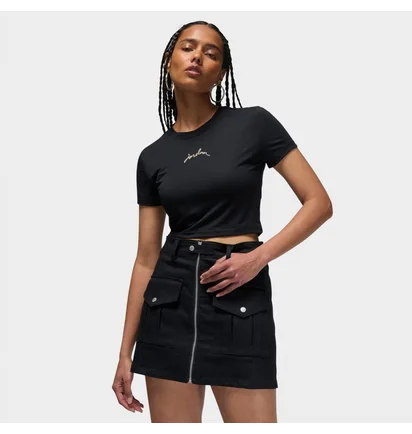Футболка женская Air Jordan Slim Cropped Graphic T-Shirt Black FN5720-010