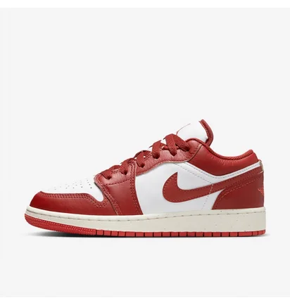 Кроссовки детские Air Jordan 1 Low Se Older White/Red FJ3465-160