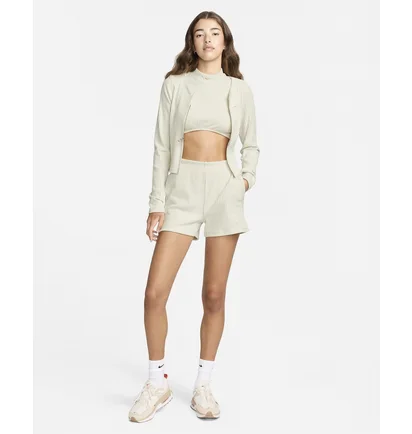 Шорты женские Nike Sportswear Chill Knit High-Waisted Slim 3 Ribbed Shorts Beige FN3674-104