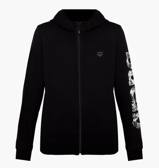 Толстовка жіноча Arena Brushed Hooded F/Z Jacket Black 007685-500