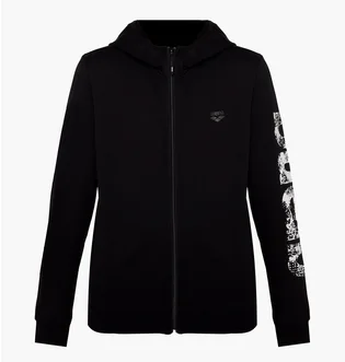 Толстовка женская Arena Brushed Hooded F/Z Jacket Black 007685-500