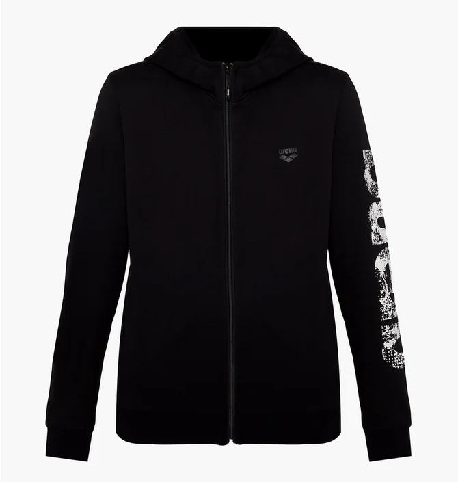 Толстовка женская Arena Brushed Hooded F/Z Jacket Black 007685-500