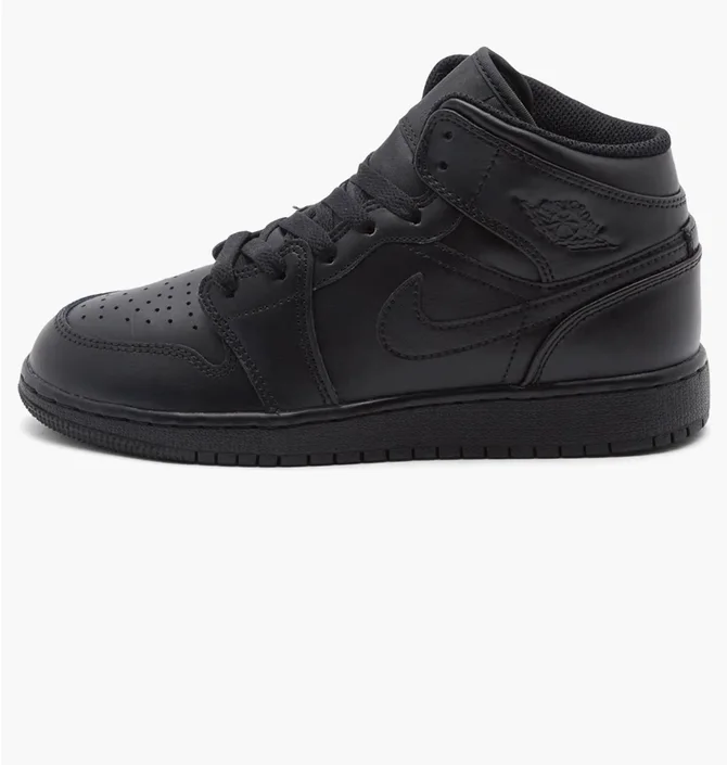 Кроссовки детские Air Jordan 1 Mid Bg Black 554725-093