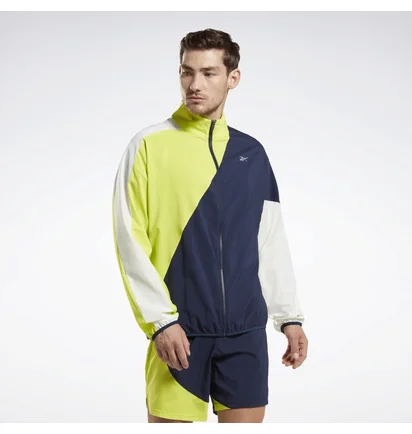 Ветровка мужская Reebok Running Woven Wind Jacket Blue/Yellow HT3709