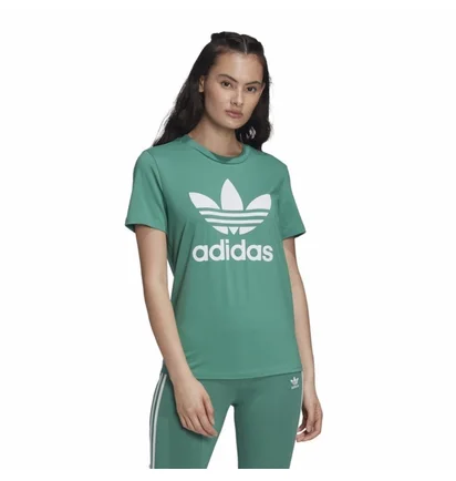 Футболка женская Adidas Trefoil Tee Green FM3300