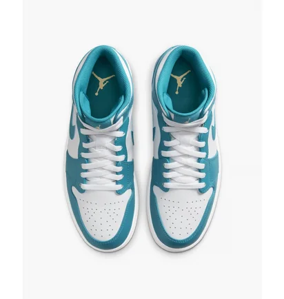 Кросівки чоловічі Air Jordan Air 1 Mid Shoes White/Light Blue DQ8426-400