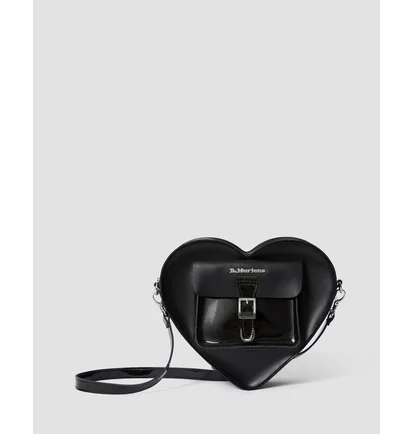 Рюкзак жіночий Dr. Martens Heart Shaped Hardware Kiev Leather Crossbody Backpack Black AC807033