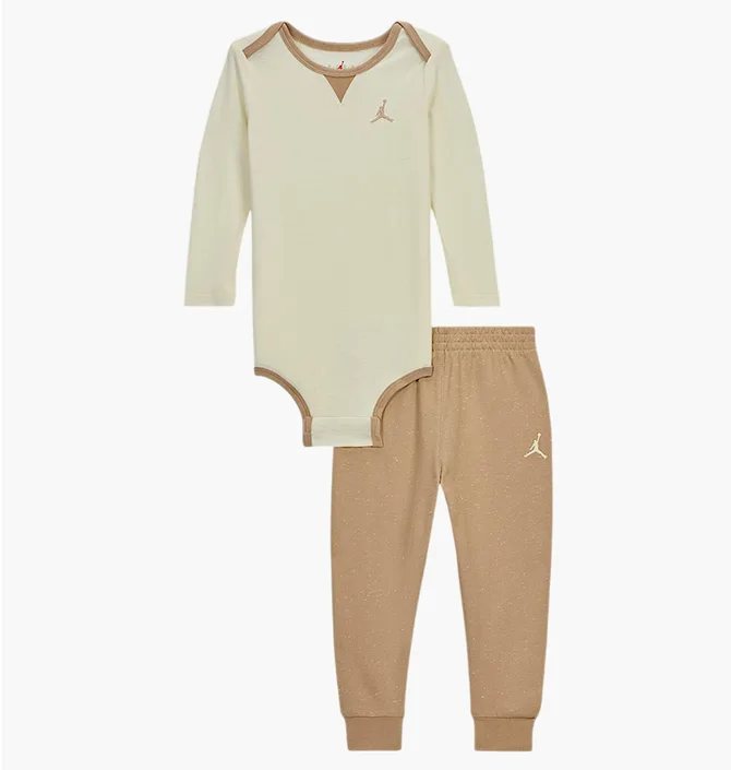 Спортивный костюм детский Air Jordan Rib Nep Bodysuit Set Beige/Brown 65D683-X0L