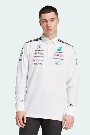 Поло чоловіче Adidas Mercedes - Amg Petronas Formula One Team White JX0757