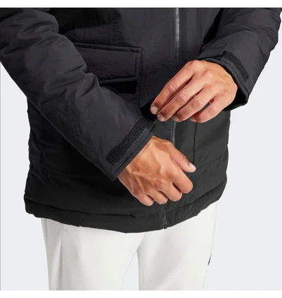 Парка мужская Adidas Hooded Fur Parka Black IK0553