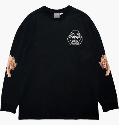Лонгслив мужской Puma Rhuigi Long Sleeve Tee Black 589067-01
