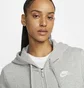 Толстовка жіноча Nike Club Fleece Fz Hoody Grey DQ5471-063