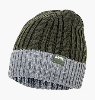 Шапка унисекс Jeep Twisted Tricot Hat J22W Green/Grey O102602-E858