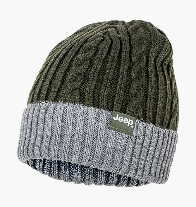 Шапка унисекс Jeep Twisted Tricot Hat J22W Green/Grey O102602-E858