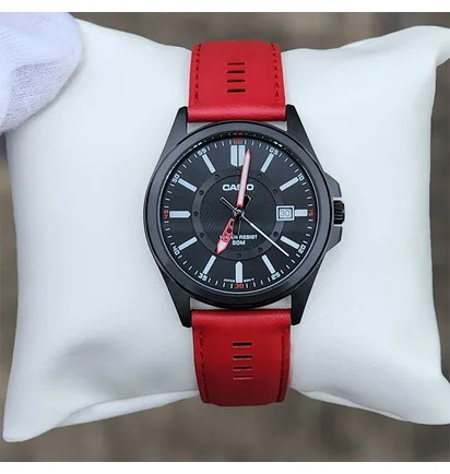 Часы мужские Casio Enticer Dial Leather Quartz MTP-E700BL-1E