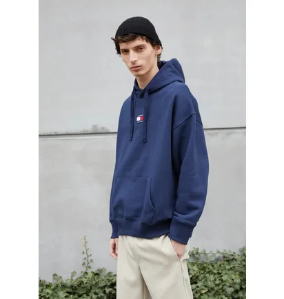 Худи мужское Tommy Jeans Tommy Badge Blue DM0DM10904-C87