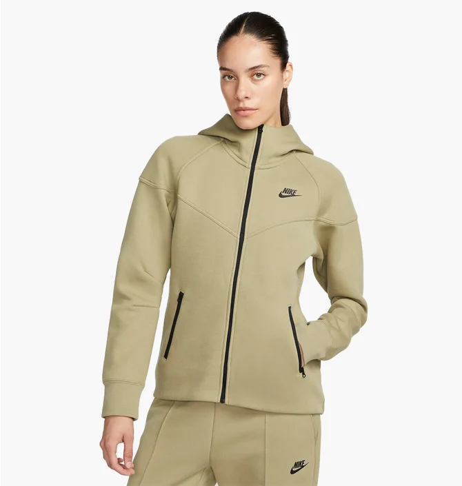 Толстовка жіноча Nike Sportswear Tech Fleece Windrunner Full-Zip Hoodie Olive FB8338-276