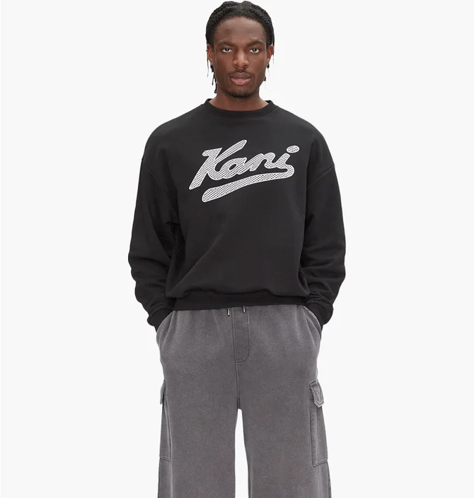 Світшот чоловічий Karl Kani Varsity Palm Os Crewneck Black PD00005661