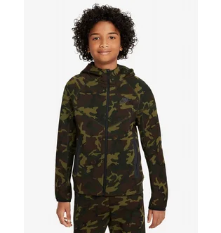 Спортивный костюм детский Nike Sportswear Tech Fleece Camo/Green FN9118-010__FN9120-010