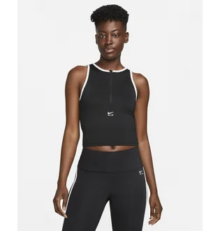 Майка женская Nike Air Dri-Fit WomenS 1/2-Zip Running Tank Top Black FB7624-010