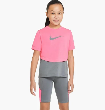 Футболка детская Nike Dri-Fit Trophy Ss Top Pink/Grey DA1096-675