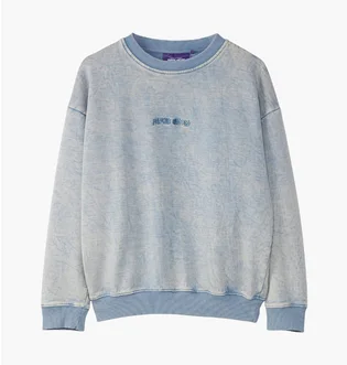 Свитшот мужской Fucking Awesome Little Stamp Snow Wash Light Blue PN20073