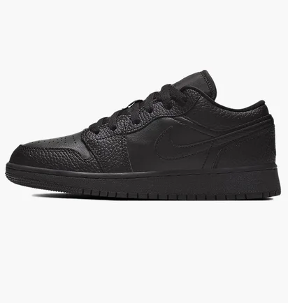 Кроссовки детские Nike Air Jordan 1 Gs Low Triple Black 553560-091