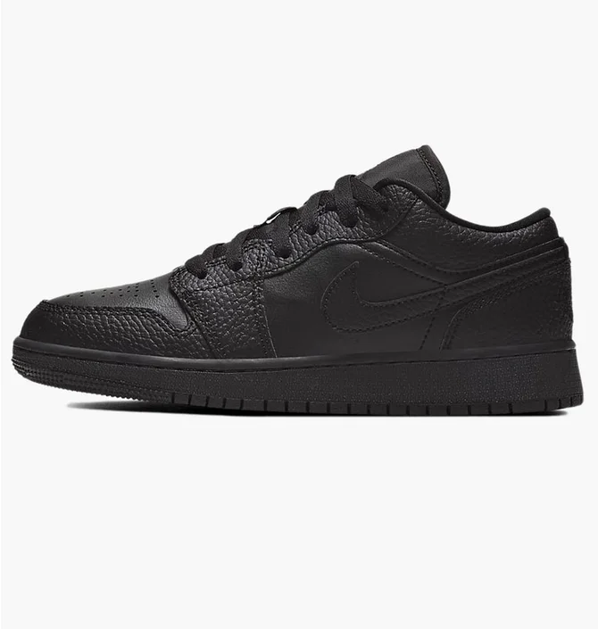 Кроссовки детские Nike Air Jordan 1 Gs Low Triple Black 553560-091