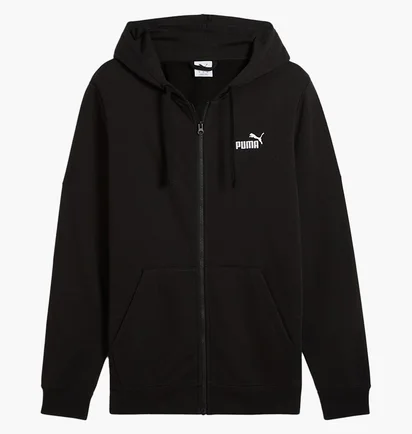 Толстовка мужская Puma Ess Full-Zip Hoodie Black 682586-01