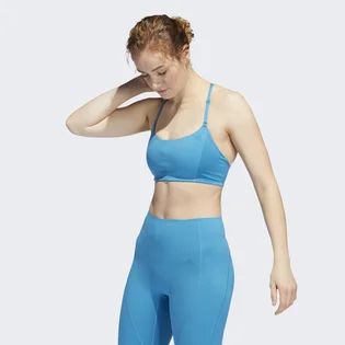 Топ жіночий Adidas Yoga Studio Light-Support 3-Stripes Bra Blue Hh9127
